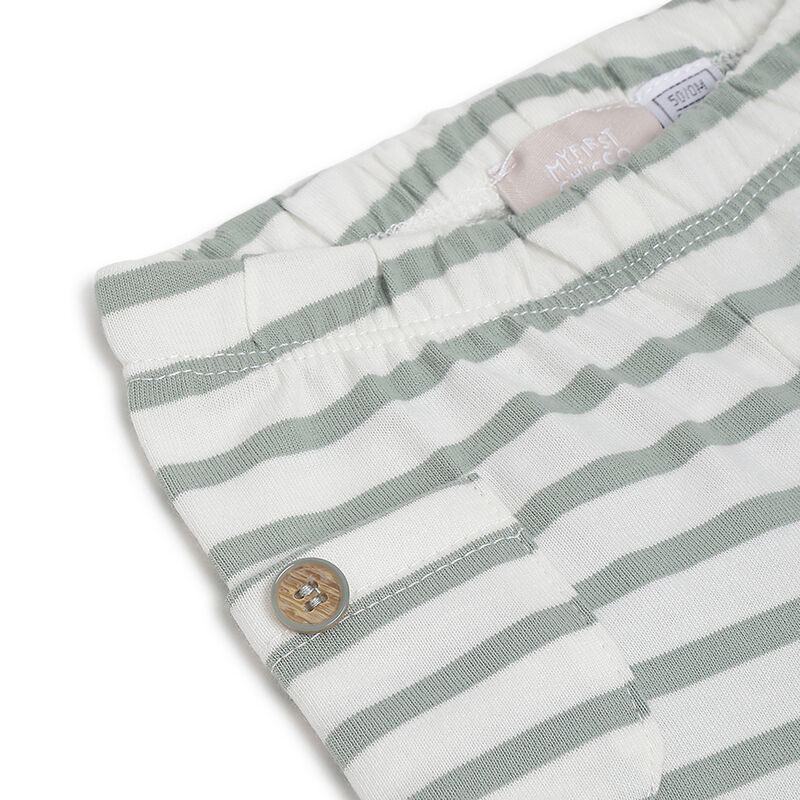 Boys Light Green T-shirt with Short Pants image number 6